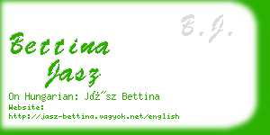 bettina jasz business card